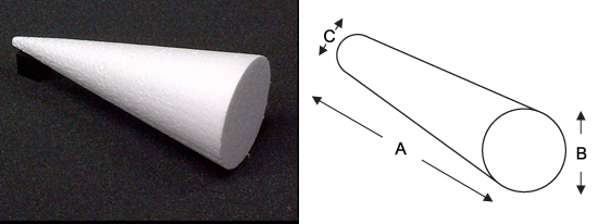 polystyrene-cone